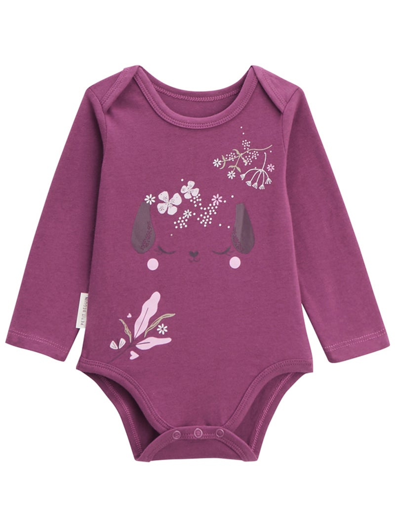 Lot de 2 bodies bébé manches longues Mila Rose - Kiabi