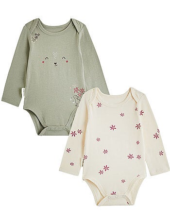 Lot de 2 bodies bébé manches longues misti