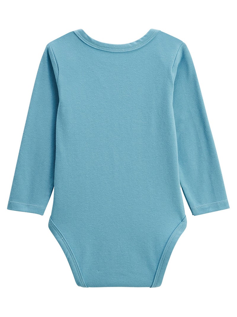 Lot de 2 bodies bébé manches longues Oscar Bleu - Kiabi