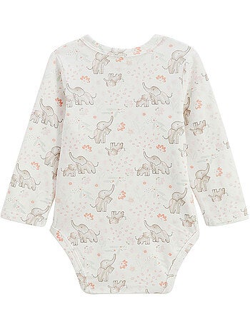 Lot de 2 bodies bébé manches longues ouverture croisée Badian