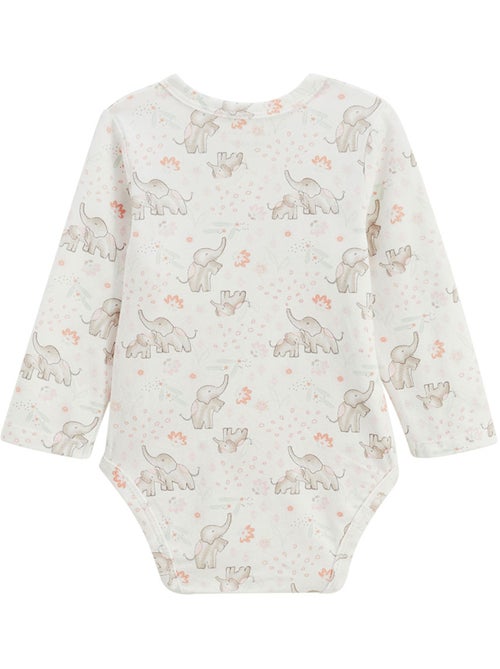 Lot de 2 bodies bébé manches longues ouverture croisée Badian - Kiabi