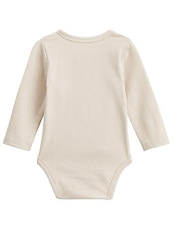 Lot de 2 bodies bébé manches longues ouverture croisée Câlins