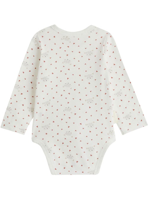 Lot de 2 bodies bébé manches longues ouverture croisée Doucette - Kiabi Lot de 2 bodies bébé manches longues ouverture croisée Doucette - Kiabi