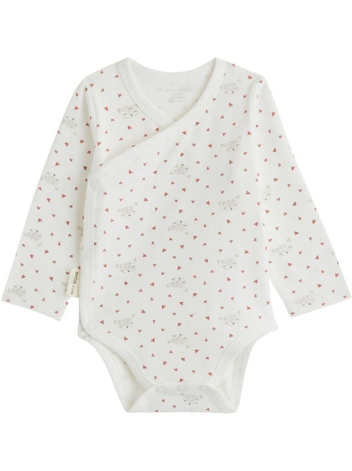 Lot de 2 bodies bébé manches longues ouverture croisée Doucette - Kiabi Lot de 2 bodies bébé manches longues ouverture croisée Doucette - Kiabi