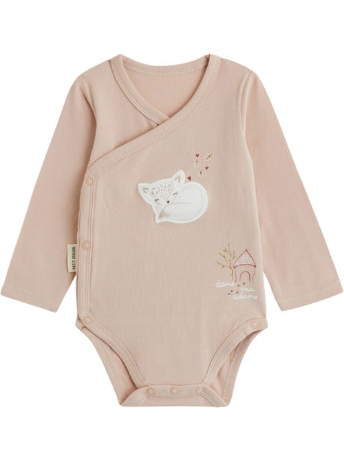 Lot de 2 bodies bébé manches longues ouverture croisée Doucette - Kiabi Lot de 2 bodies bébé manches longues ouverture croisée Doucette - Kiabi