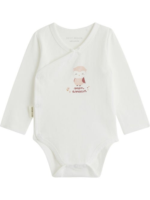 Lot de 2 bodies bébé manches longues ouverture croisée miette - Kiabi Lot de 2 bodies bébé manches longues ouverture croisée miette - Kiabi