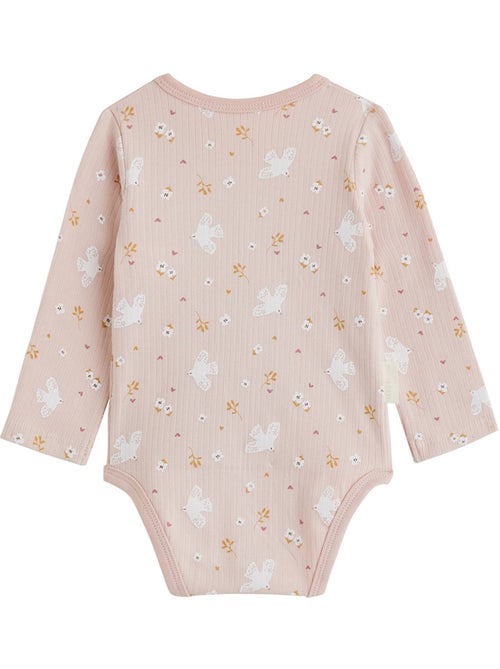 Lot de 2 bodies bébé manches longues ouverture croisée miette - Kiabi Lot de 2 bodies bébé manches longues ouverture croisée miette - Kiabi
