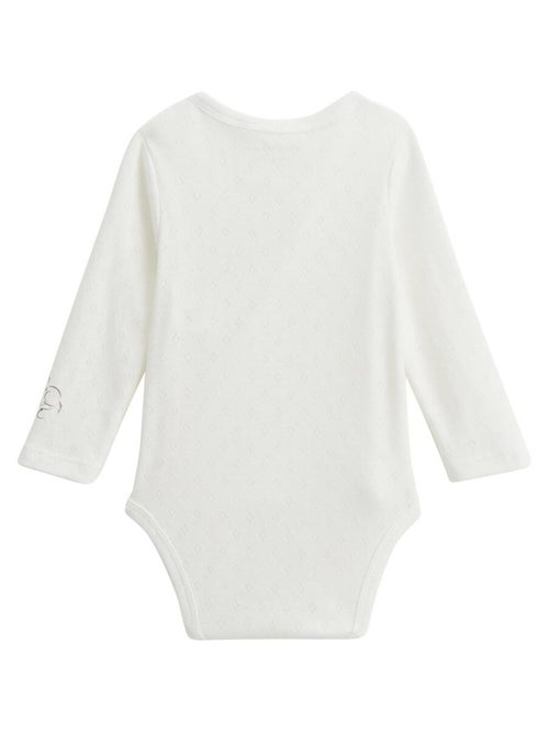 Lot de 2 bodies bébé manches longues ouverture croisée Miss Chatchatchat - Kiabi