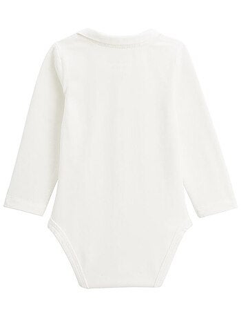 Lot de 2 bodies bébé manches longues ouverture croisée Perle