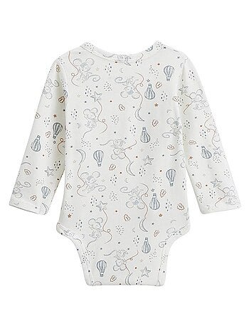 Lot de 2 bodies bébé manches longues ouverture croisée Rêverie