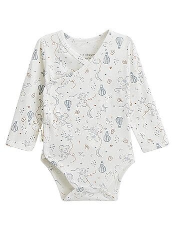 Lot de 2 bodies bébé manches longues ouverture croisée Rêverie