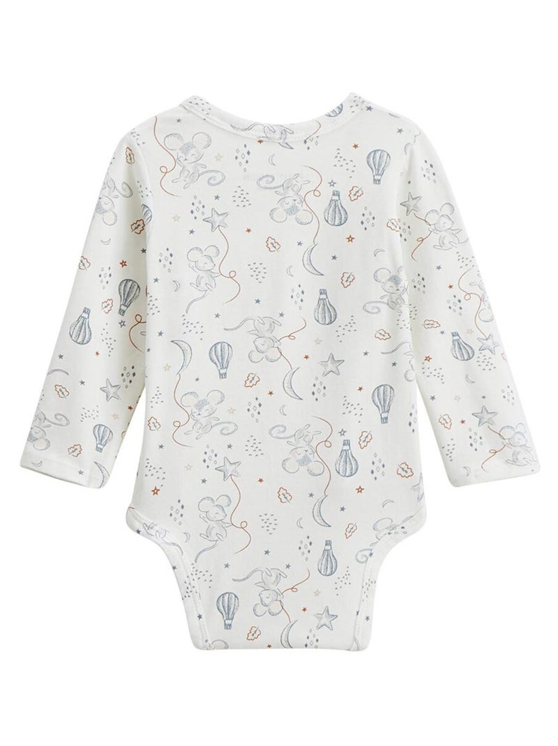 Lot de 2 bodies bébé manches longues ouverture croisée Rêverie Bleu - Kiabi