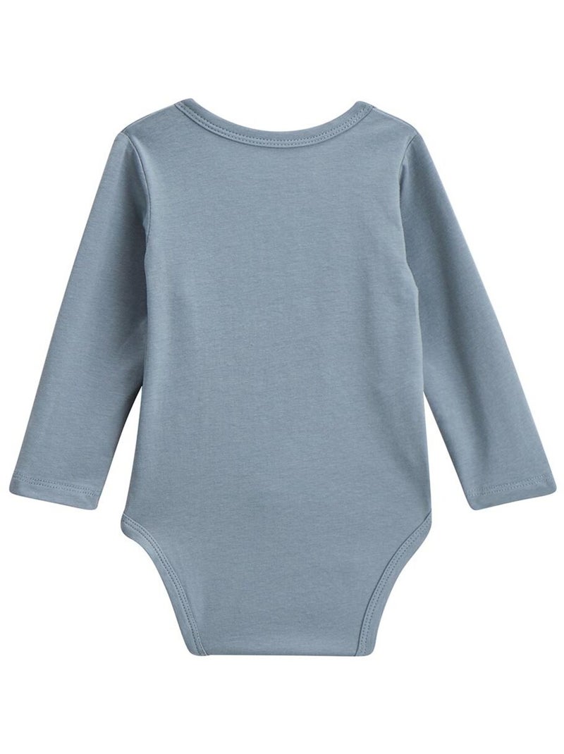 Lot de 2 bodies bébé manches longues ouverture croisée Rêverie Bleu - Kiabi