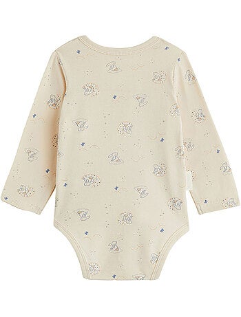 Lot de 2 bodies bébé manches longues ouverture croisée voix lactée