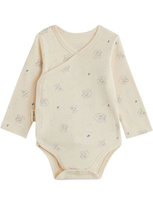Lot de 2 bodies bébé manches longues ouverture croisée voix lactée - Kiabi Lot de 2 bodies bébé manches longues ouverture croisée voix lactée - Kiabi