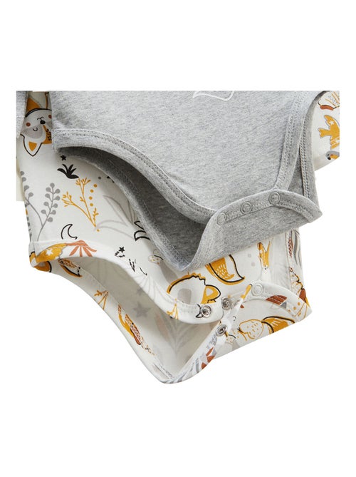 Lot de 2 bodies bébé manches longues Petit Loup - Kiabi
