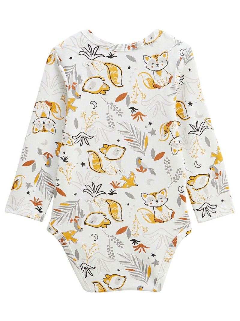 Lot de 2 bodies bébé manches longues Petit Loup Gris Gris - Kiabi