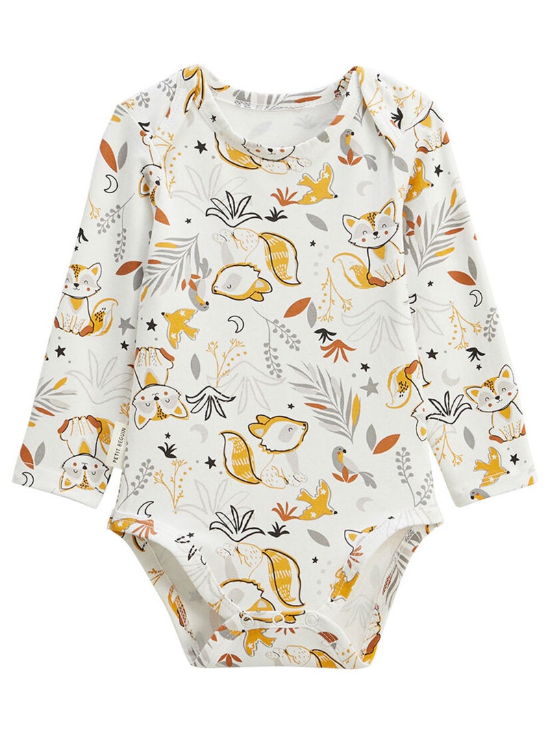 Lot de 2 bodies bébé manches longues Petit Loup Gris Gris - Kiabi