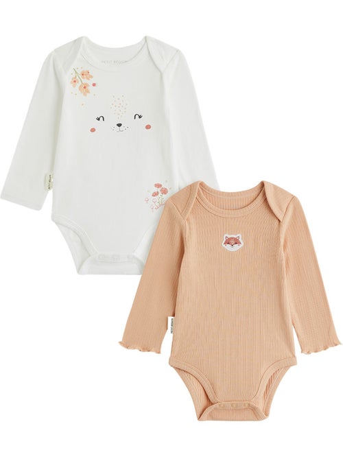 Lot de 2 bodies bébé manches longues petite rêveuse - Kiabi Lot de 2 bodies bébé manches longues petite rêveuse - Kiabi