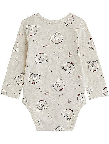 Lot de 2 bodies bébé manches longues pistache