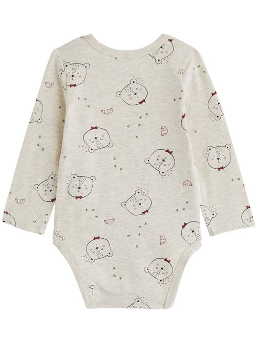 Lot de 2 bodies bébé manches longues pistache - Kiabi