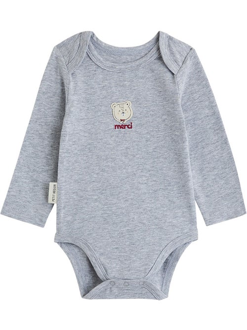 Lot de 2 bodies bébé manches longues pistache - Kiabi