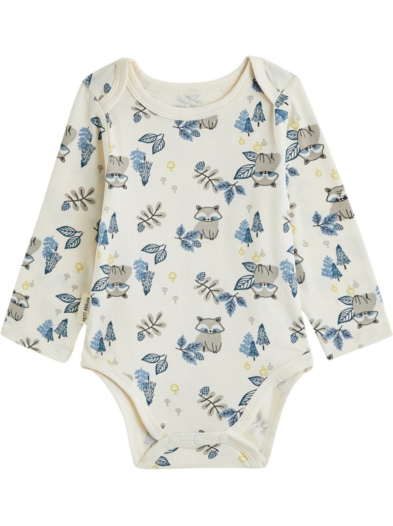 Lot de 2 bodies bébé manches longues québec Beige clair - Kiabi