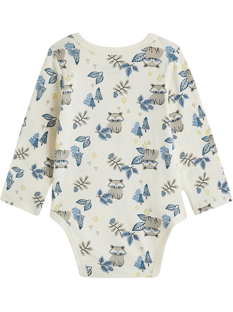 Lot de 2 bodies bébé manches longues québec Beige clair - Kiabi