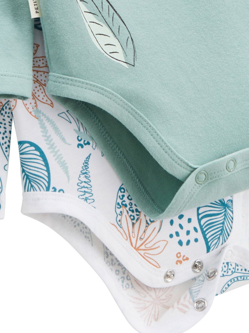 Lot de 2 bodies bébé manches longues Roméo Bleu - Kiabi