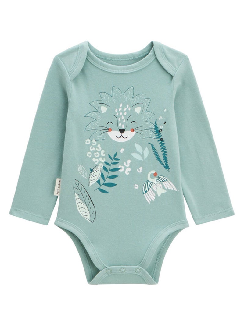 Lot de 2 bodies bébé manches longues Roméo Bleu - Kiabi