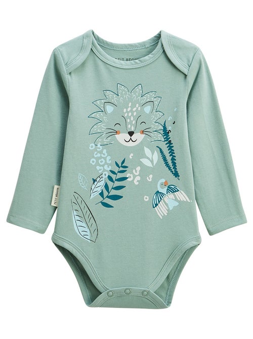 Lot de 2 bodies bébé manches longues Roméo - Kiabi