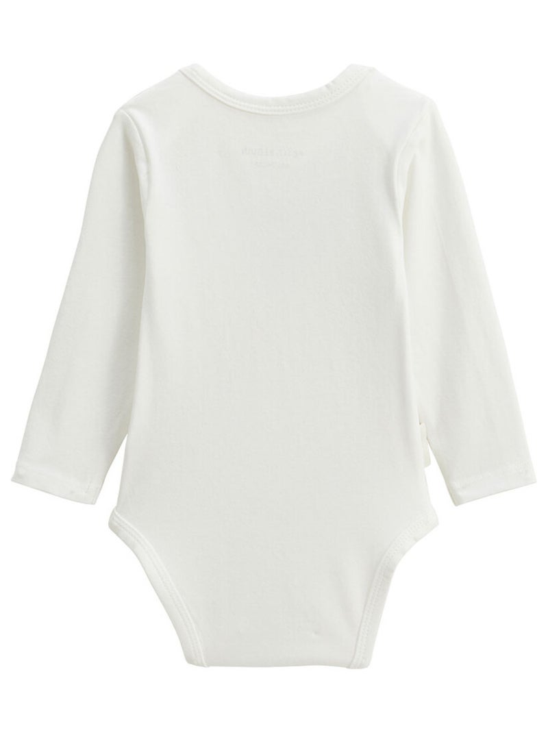 Lot de 2 bodies bébé manches longues Sora Ecru - Kiabi