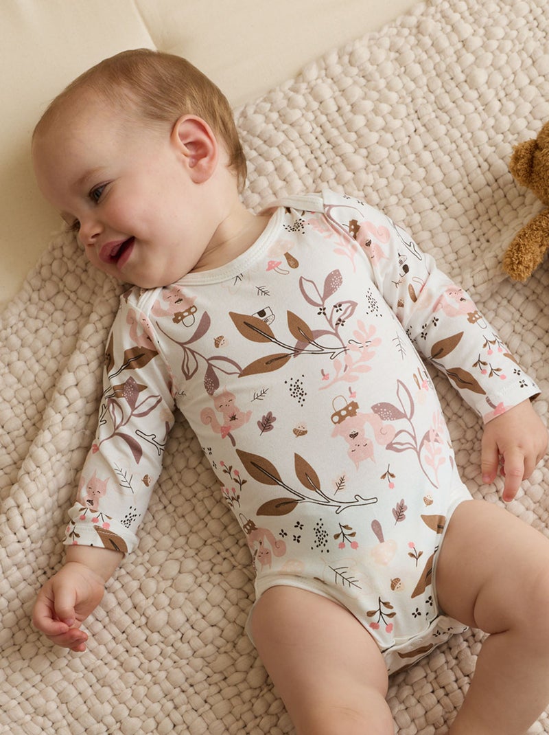 Lot de 2 bodies bébé manches longues Sora Ecru - Kiabi