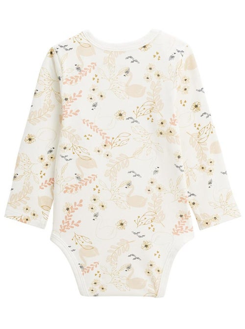 Lot de 2 bodies bébé manches longues Swan - Kiabi