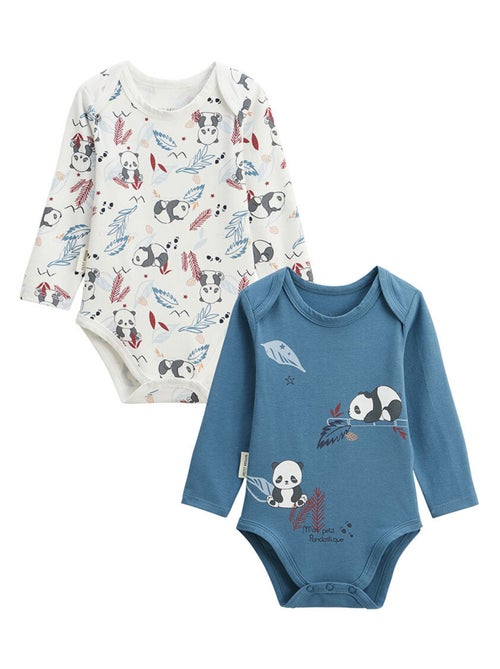 Lot de 2 bodies bébé manches longues Tao - Kiabi