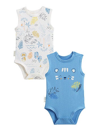 Lot de 2 bodies bébé sans manches Biscarosse
