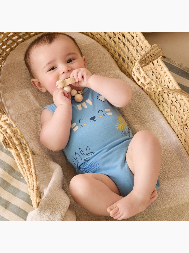 Lot de 2 bodies bébé sans manches Biscarosse Bleu - Kiabi