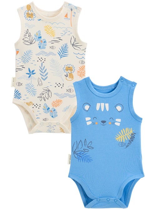 Lot de 2 bodies bébé sans manches Biscarosse - Kiabi