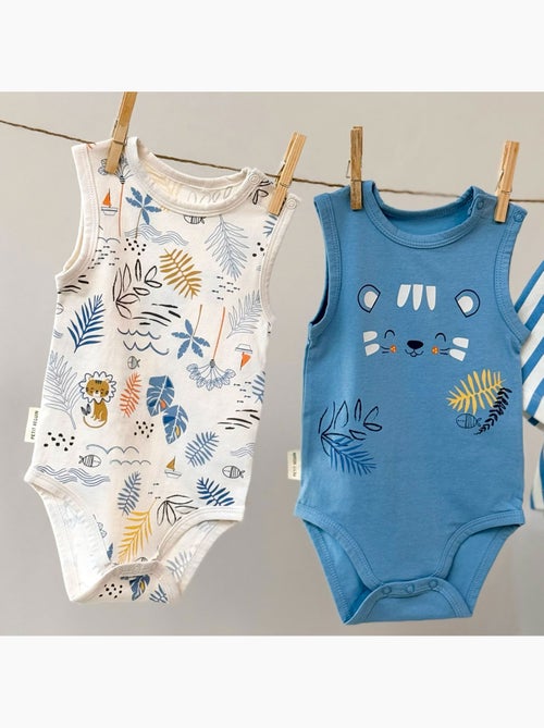 Lot de 2 bodies bébé sans manches Biscarosse - Kiabi