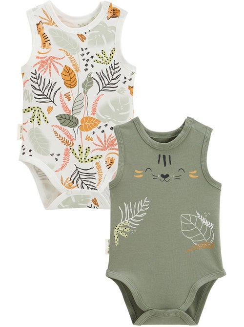Lot de 2 bodies bébé sans manches Dumbea - Kiabi
