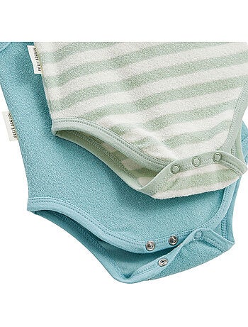 Lot de 2 bodies bébé sans manches en éponge Cayo coco