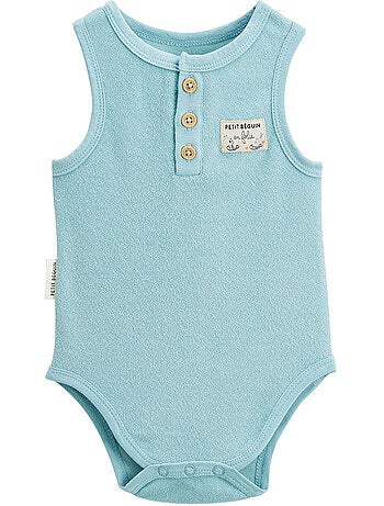 Lot de 2 bodies bébé sans manches en éponge Cayo coco
