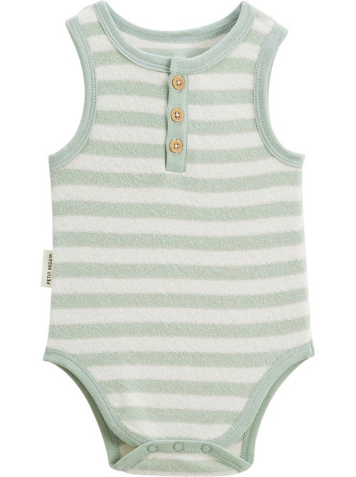 Lot de 2 bodies bébé sans manches en éponge Cayo coco - Kiabi