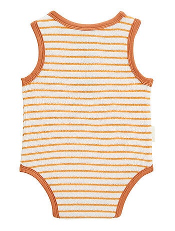 Lot de 2 bodies bébé sans manches en éponge Mio