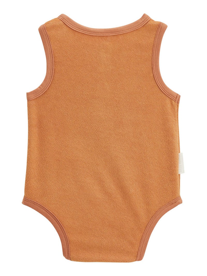 Lot de 2 bodies bébé sans manches en éponge Mio Camel - Kiabi
