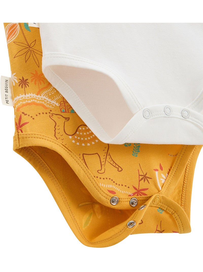 Lot de 2 bodies bébé sans manches Liwa Jaune - Kiabi