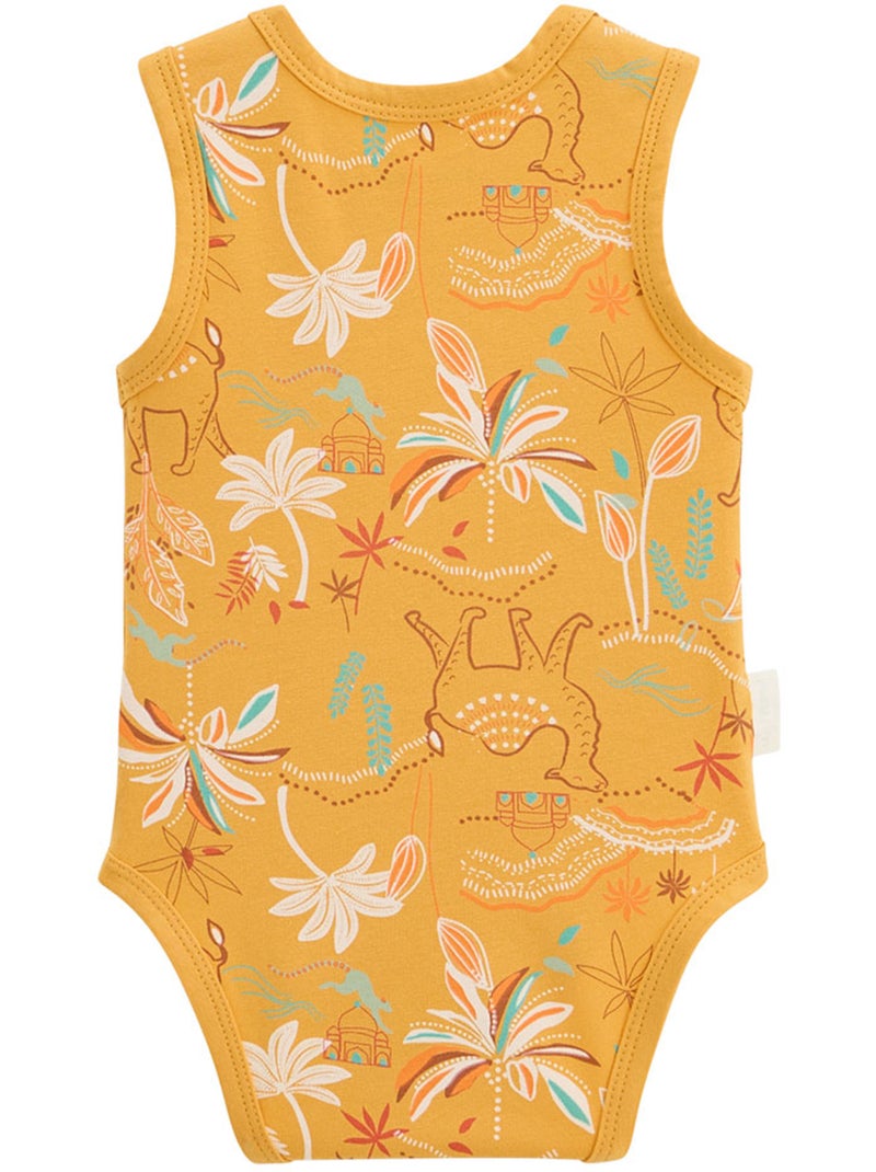Lot de 2 bodies bébé sans manches Liwa Jaune - Kiabi