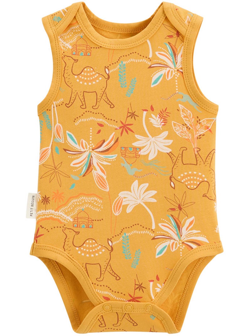 Lot de 2 bodies bébé sans manches Liwa Jaune - Kiabi