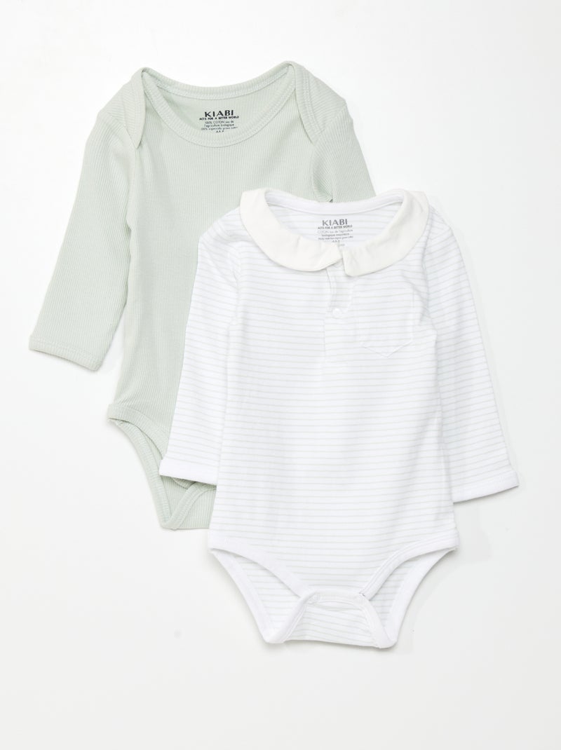 Lot de 2 bodies Blanc - Kiabi