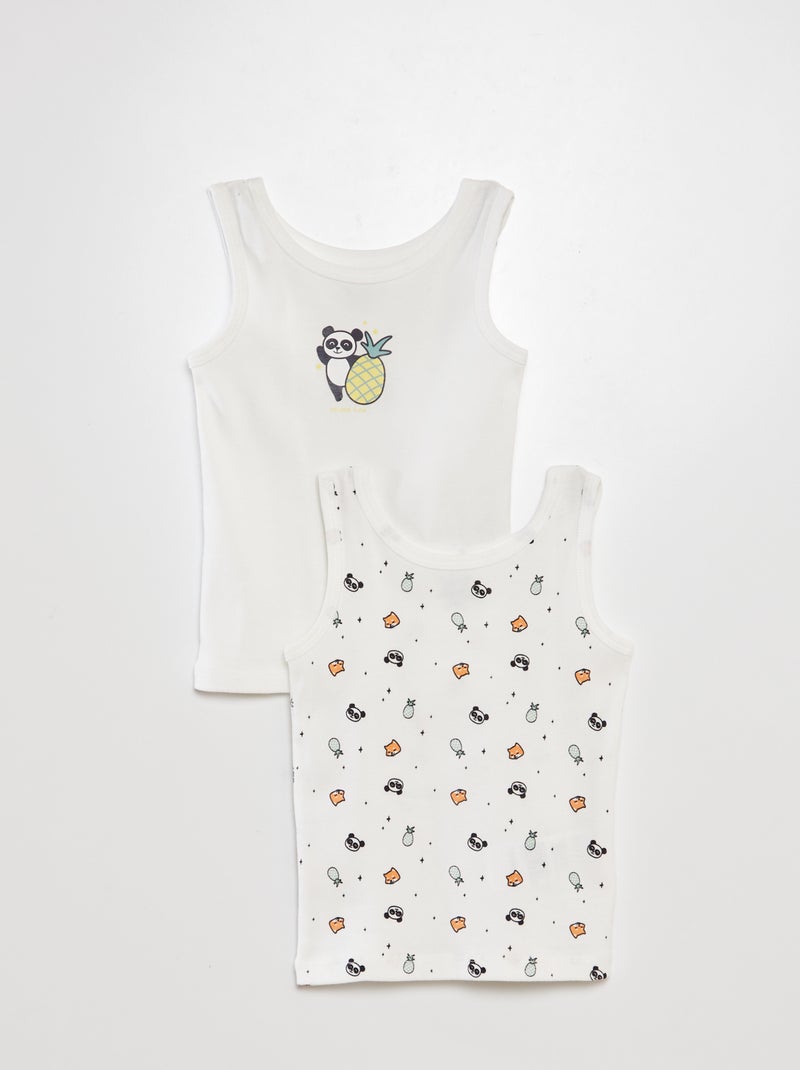 Lot de 2 bodies Blanc - Kiabi
